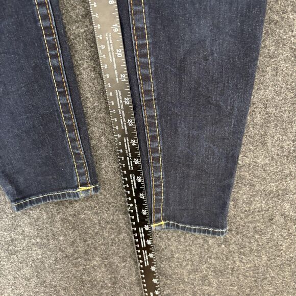 True Religion Misty Jeans Women's 30 Dark Wash Skinny Stretch Flap Pockets - Picture 6 of 12